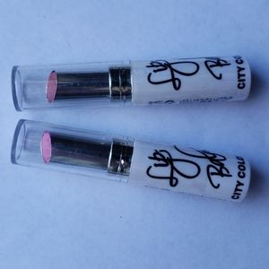 Mauve & Bright Pink City Color Lip balm NWT